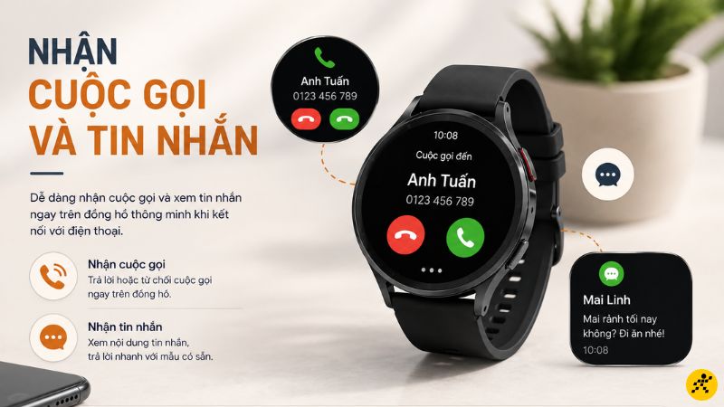 Một trong những điểm nổi bật của đồng hồ thông minh là khả năng nhận thông báo Một trong những điểm nổi bật của đồng hồ thông minh là khả năng nhận thông báo