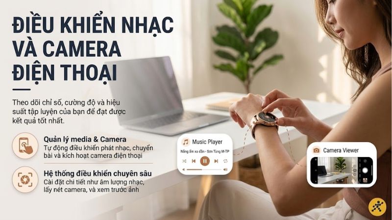 Điều khiển nhạc và camera điện thoại Điều khiển nhạc và camera điện thoại
