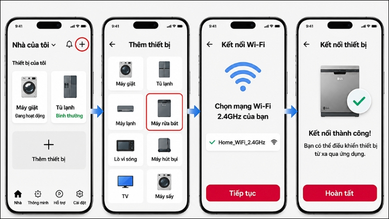 Tải ứng dụng điều khiển chính hãng của LG Tải ứng dụng điều khiển chính hãng của LG