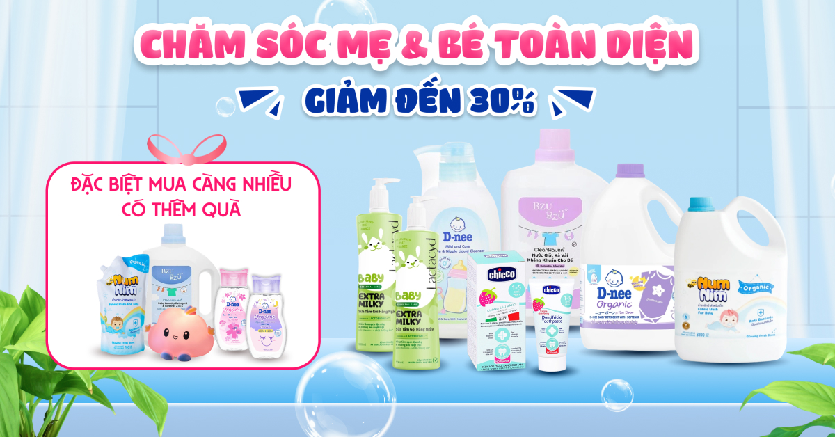 Sale đồ dùng mẹ và bé giảm đến 30%
