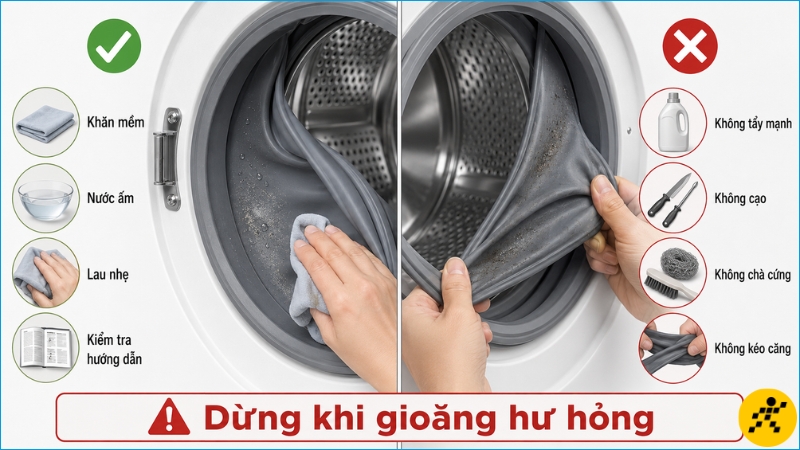 Ưu tiên lau nhẹ bằng khăn mềm và tránh hóa chất mạnh, vật sắc hoặc bàn chải cứng Ưu tiên lau nhẹ bằng khăn mềm và tránh hóa chất mạnh, vật sắc hoặc bàn chải cứng