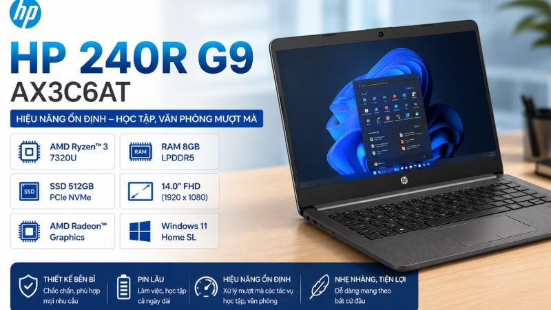 Laptop HP 240R G9 - AX3C6AT Laptop HP 240R G9 - AX3C6AT