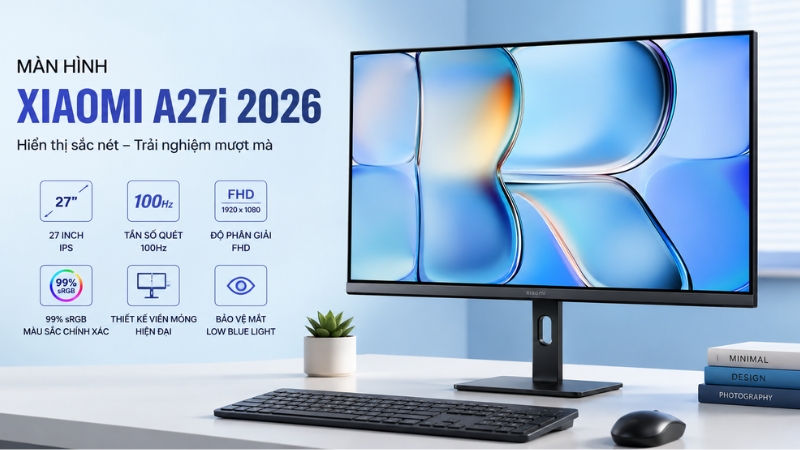 Màn hình Xiaomi A27i 2026 (27 inch Full HD, IPS, 144Hz, 6ms) Màn hình Xiaomi A27i 2026 (27 inch Full HD, IPS, 144Hz, 6ms)