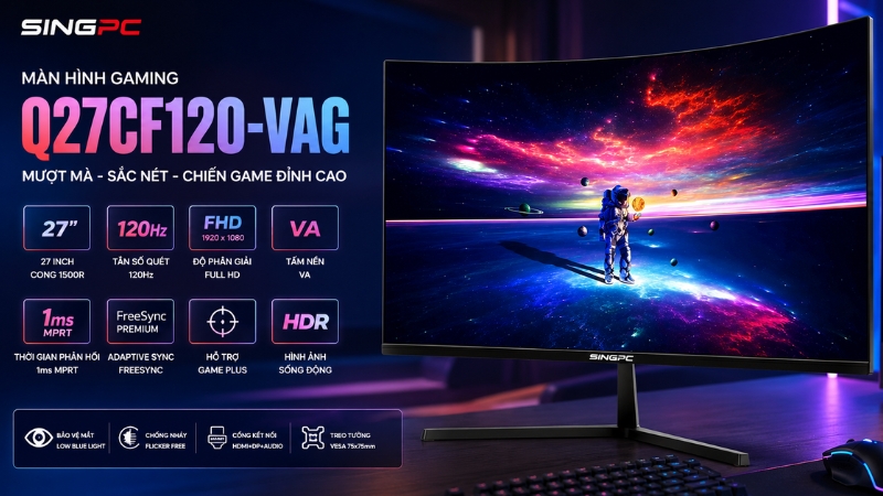 Kiểu màn hình cong kết hợp tấm nền VA Kiểu màn hình cong kết hợp tấm nền VA