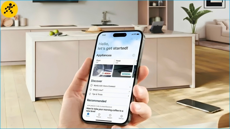 Chuẩn bị điện thoại, tài khoản Home Connect và Wi-Fi ổn định trước khi kết nối Chuẩn bị điện thoại, tài khoản Home Connect và Wi-Fi ổn định trước khi kết nối