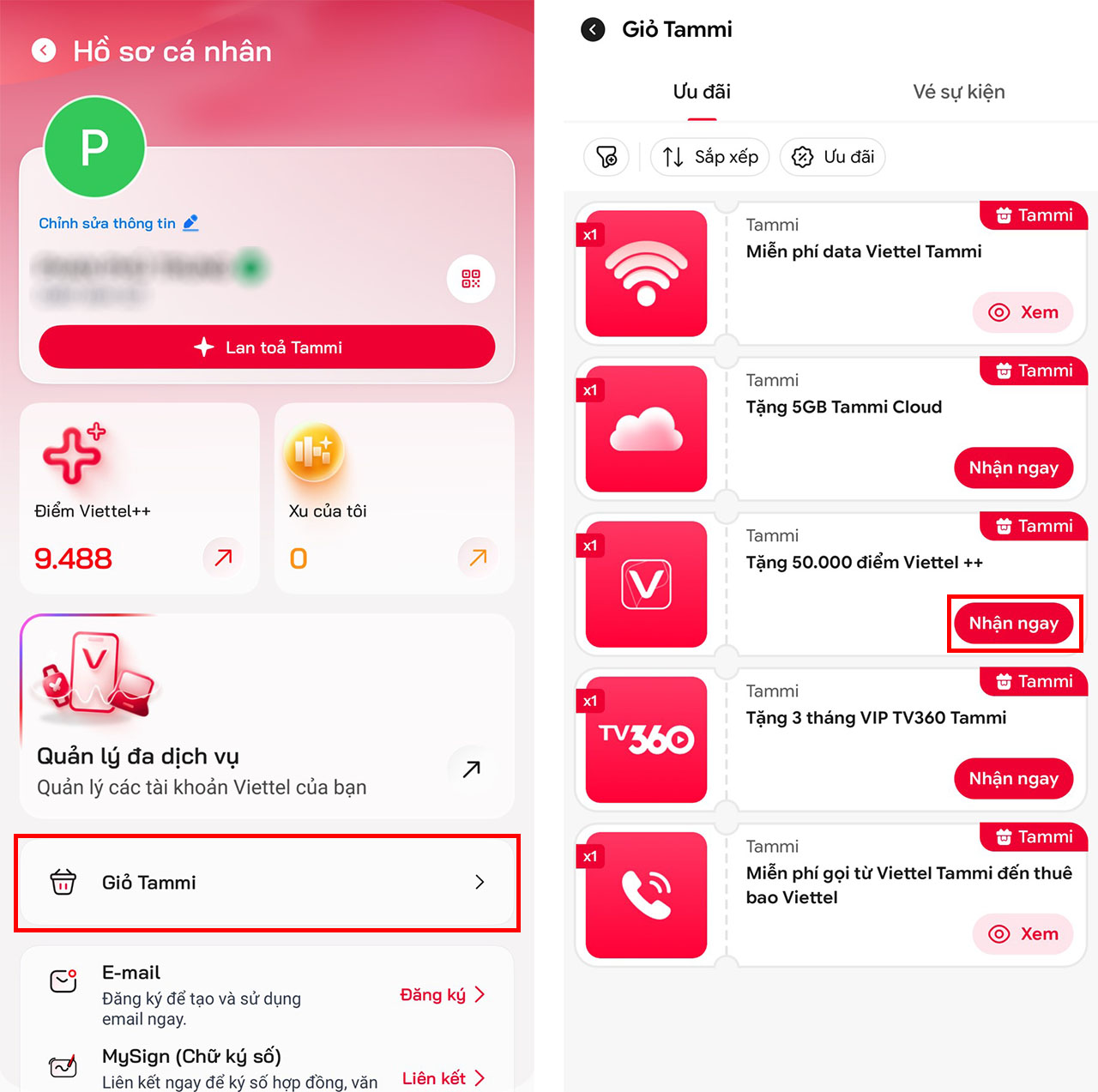 Cách nhận 50.000 điểm Viettel++ trên Viettel Tammi Cách nhận 50.000 điểm Viettel++ trên Viettel Tammi