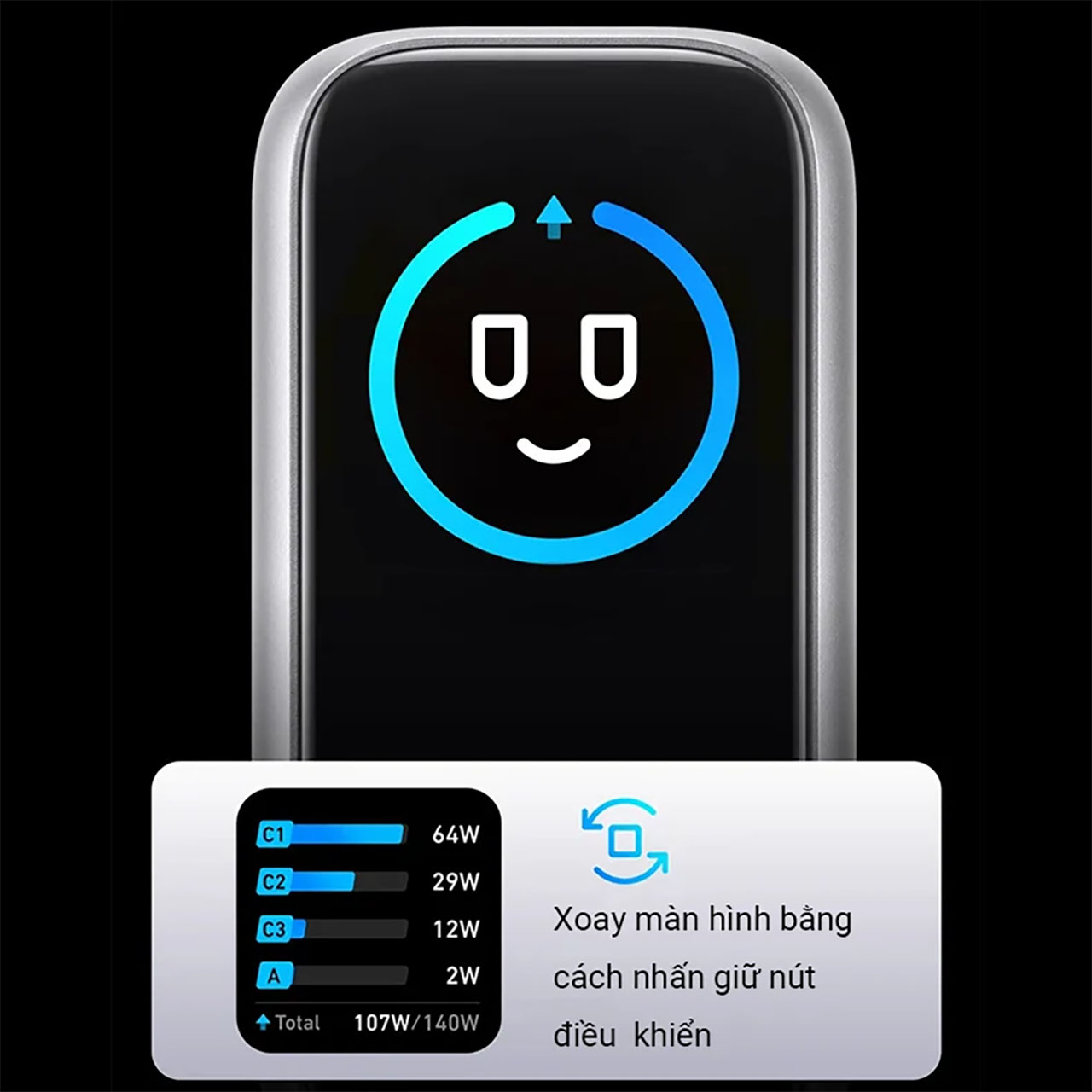 Màn Hình Trên Củ Sạc Anker Có Chuẩn Không