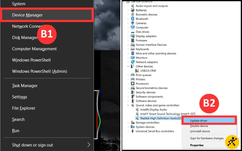 Cách cập nhật driver âm thanh thông qua Device Manager Cách cập nhật driver âm thanh thông qua Device Manager