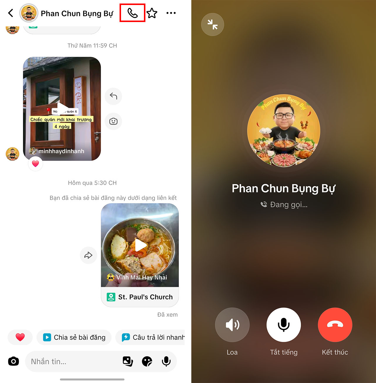 Cách Gọi Điện Thoại Trên Tiktok
