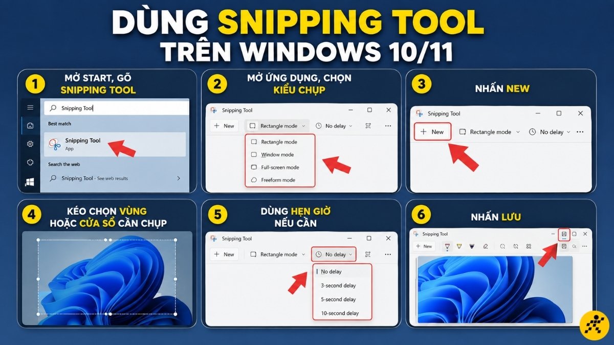 Dùng Snipping Tool trên Windows 10/11 Dùng Snipping Tool trên Windows 10/11