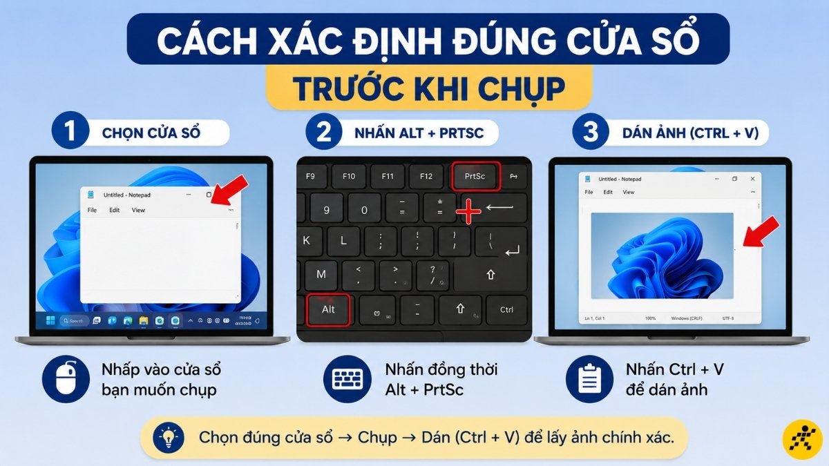 Cách xác định đúng cửa sổ đang hoạt động Cách xác định đúng cửa sổ đang hoạt động