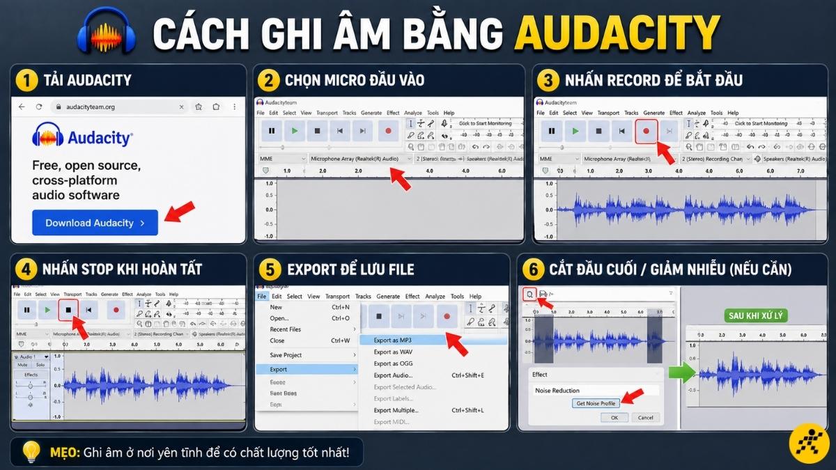 Cách ghi âm bằng Audacity Cách ghi âm bằng Audacity