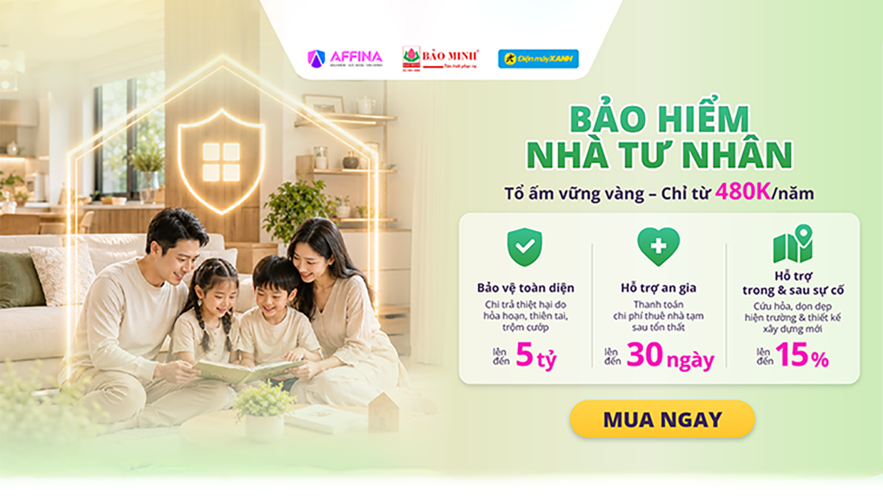 Mua Bảo Hiểm Nhà Tư Nhân Siêu Thuận Tiện Qua App Quà Tặng Vip
