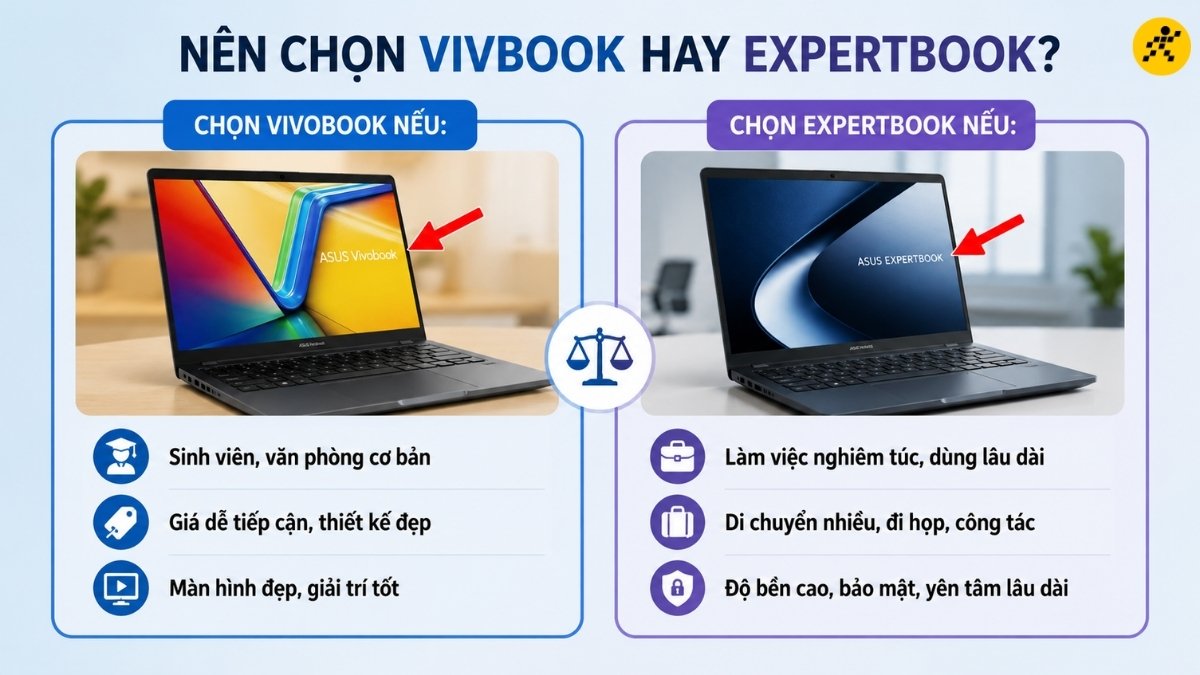 Nên chọn VivoBook hay ExpertBook Nên chọn VivoBook hay ExpertBook