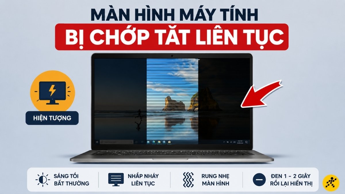 Màn hình máy tính bị chớp tắt liên tục là gì Màn hình máy tính bị chớp tắt liên tục là gì
