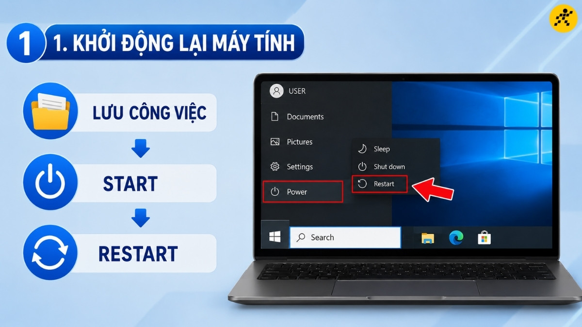 Khởi động lại máy tính Khởi động lại máy tính