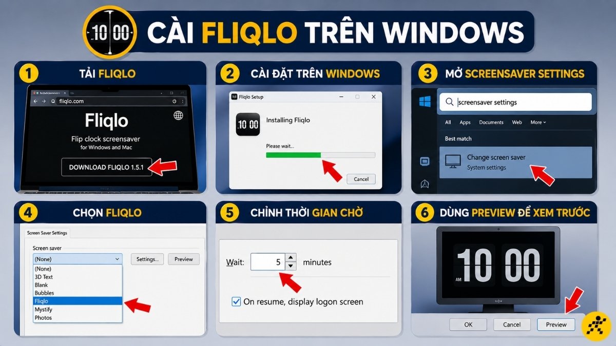 Cài Fliqlo trên Windows Cài Fliqlo trên Windows