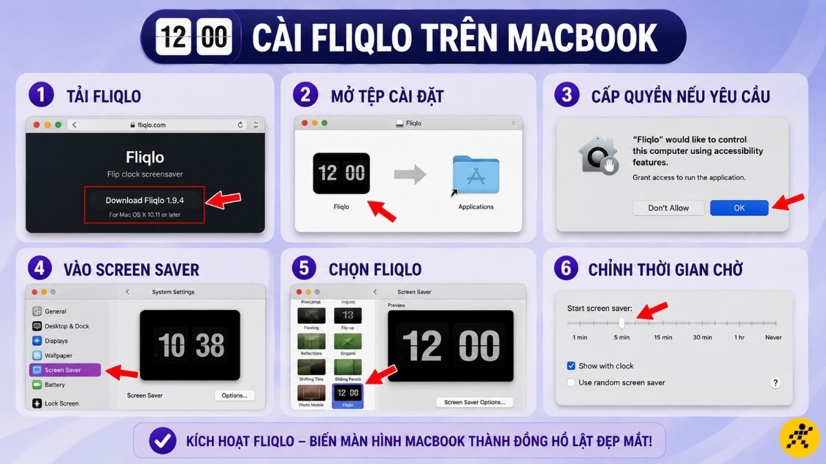 Cài Fliqlo trên MacBook Cài Fliqlo trên MacBook