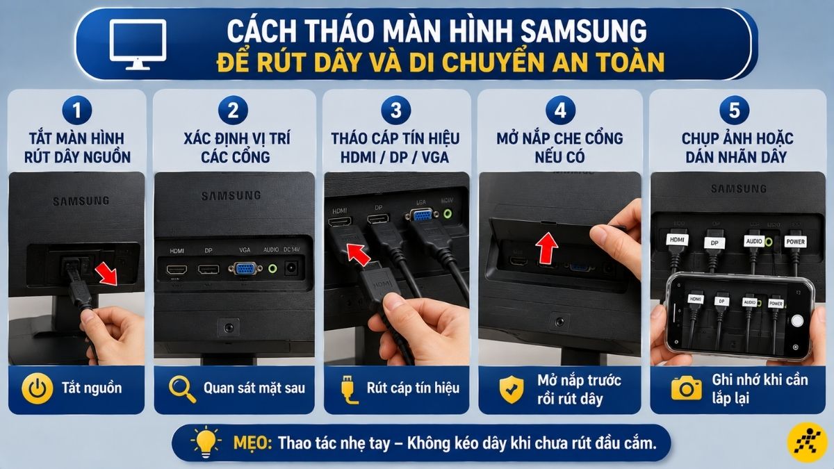 Cách tháo màn hình Samsung Cách tháo màn hình Samsung