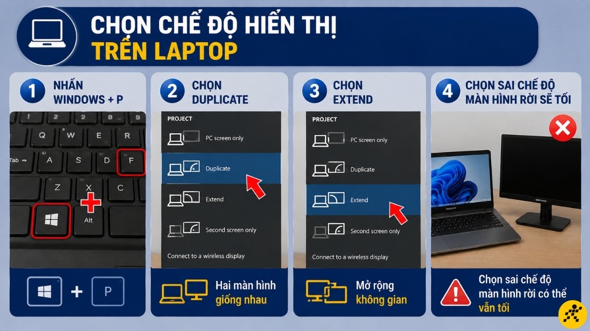 Chọn chế độ hiển thị trên laptop Chọn chế độ hiển thị trên laptop