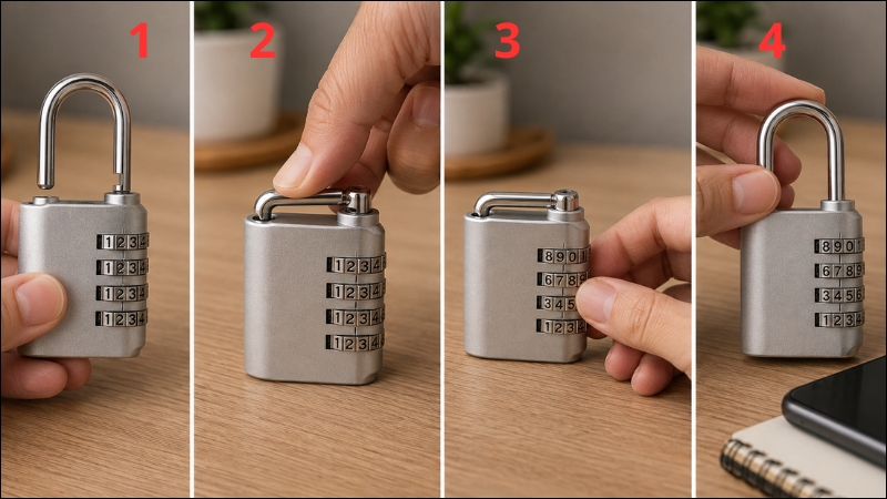 Các bước thay đổi mật khẩu ổ khóa số tại nhà Các bước thay đổi mật khẩu ổ khóa số tại nhà