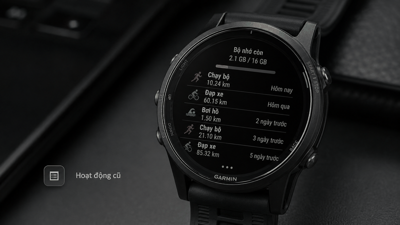 Dữ liệu hoạt động Garmin tích lũy lâu ngày chiếm bộ nhớ Dữ liệu hoạt động Garmin tích lũy lâu ngày chiếm bộ nhớ
