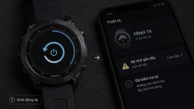 Khởi động lại Garmin sau khi giải phóng bộ nhớ Khởi động lại Garmin sau khi giải phóng bộ nhớ