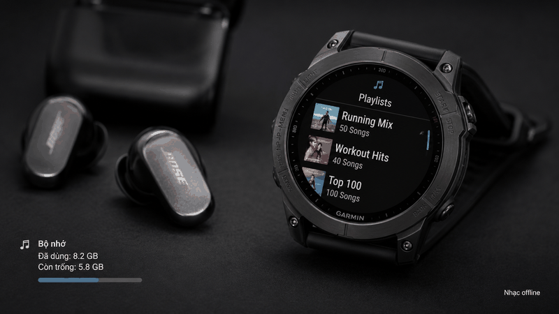 Nhạc và playlist offline trên Garmin chiếm dung lượng bộ nhớ Nhạc và playlist offline trên Garmin chiếm dung lượng bộ nhớ