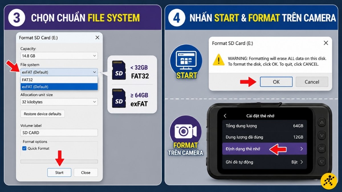 Nhấn Start để tiến h&agrave;nh x&oacute;a sạch dữ liệu