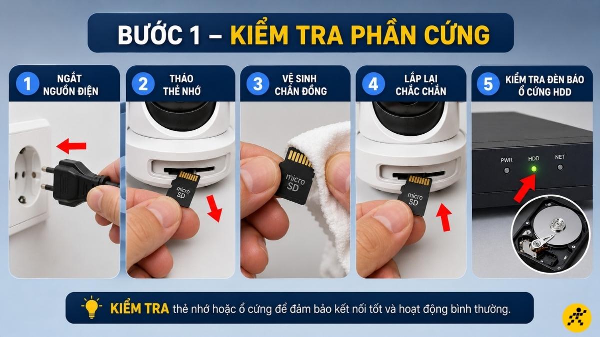 Bước 1 - Kiểm tra phần cứng