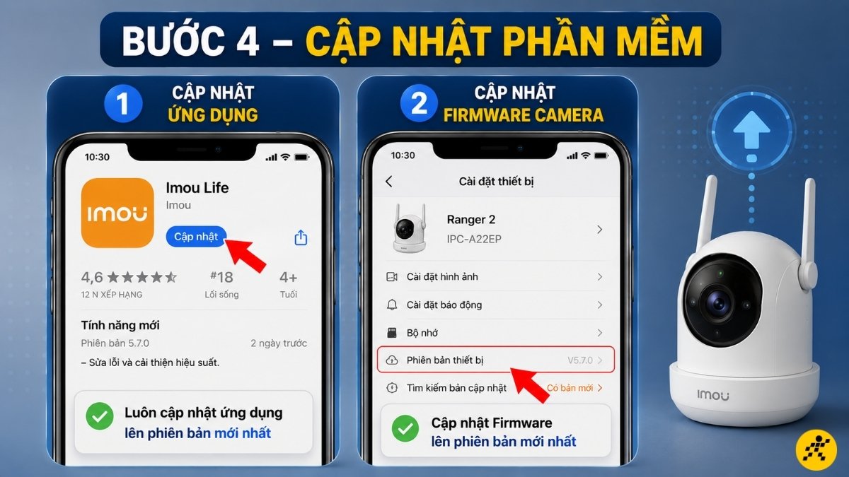 Bước 4 - Cập nhật phần mềm
