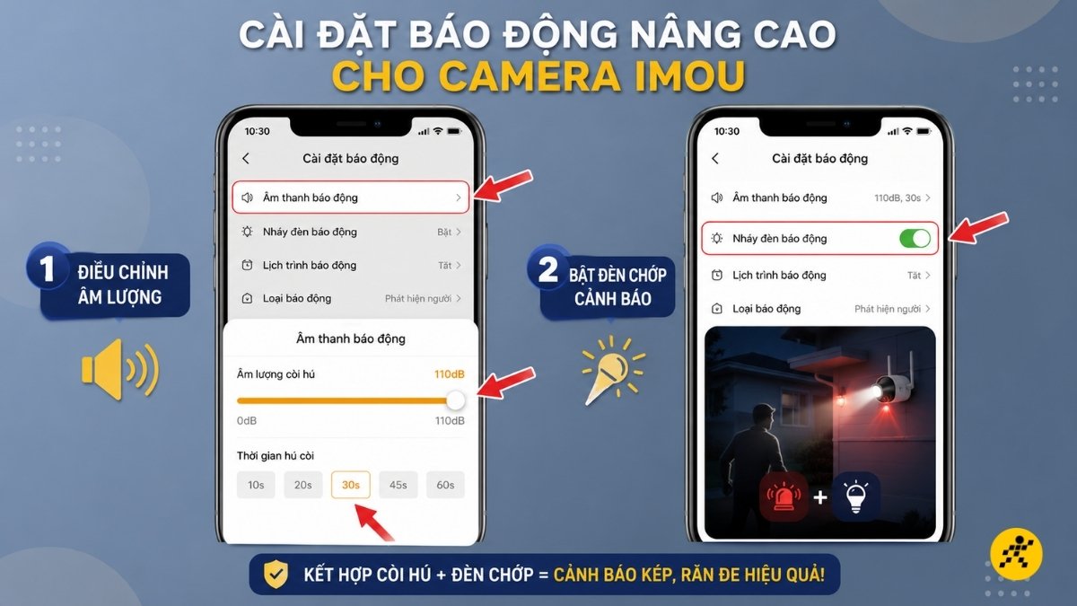 C&agrave;i đặt b&aacute;o động n&acirc;ng cao cho camera Imou