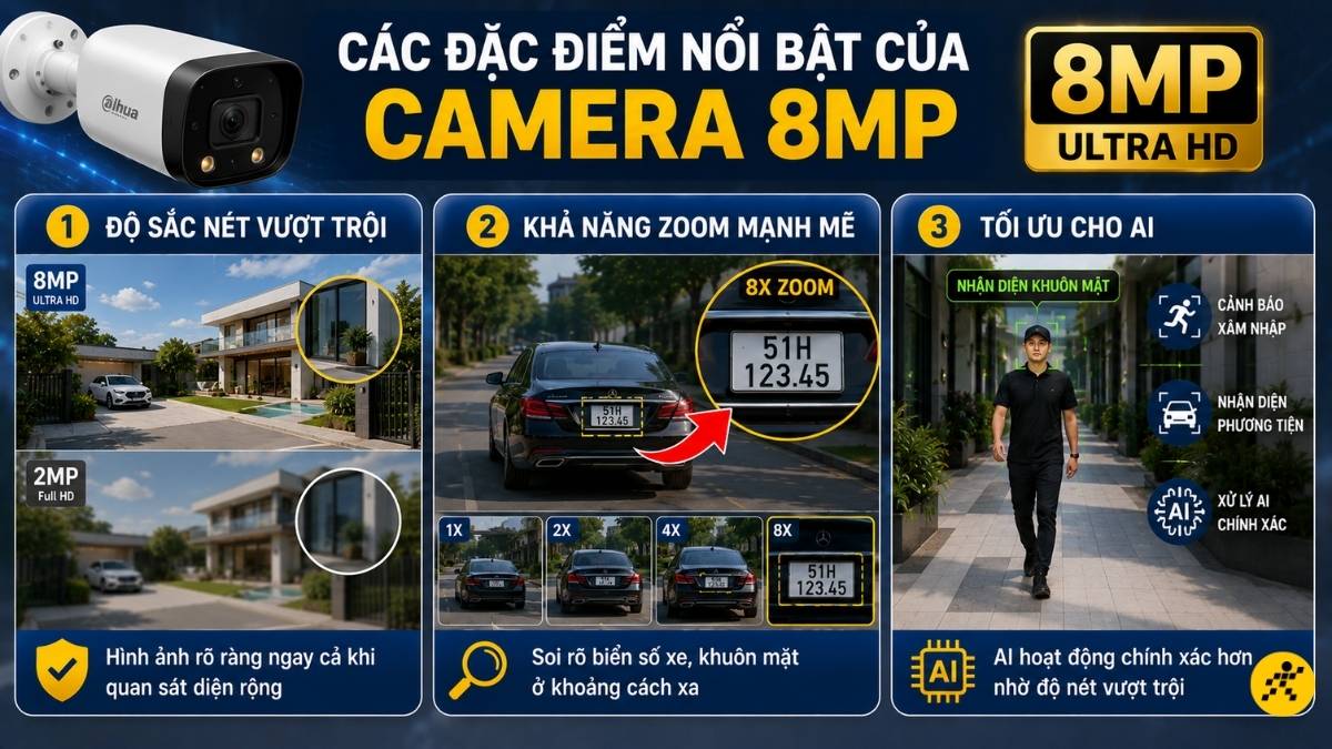 C&aacute;c đặc điểm nổi bật của camera 8MP