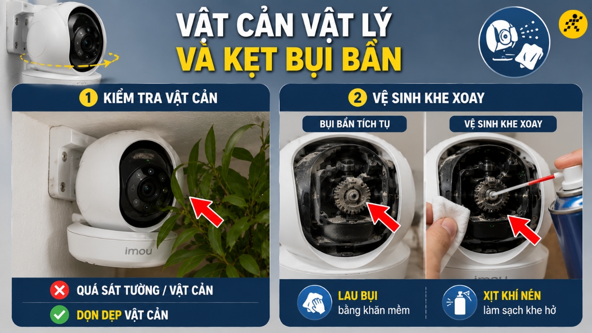 Vật cản vật l&yacute; v&agrave; kẹt bụi bẩn