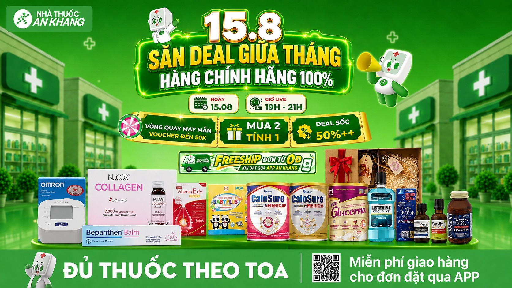 LIVESTREAM : 15.08 - SĂN DEAL GIỮA THÁNG - HÀNG CHÍNH HÃNG 100% LIVESTREAM : 15.08 - SĂN DEAL GIỮA THÁNG - HÀNG CHÍNH HÃNG 100%