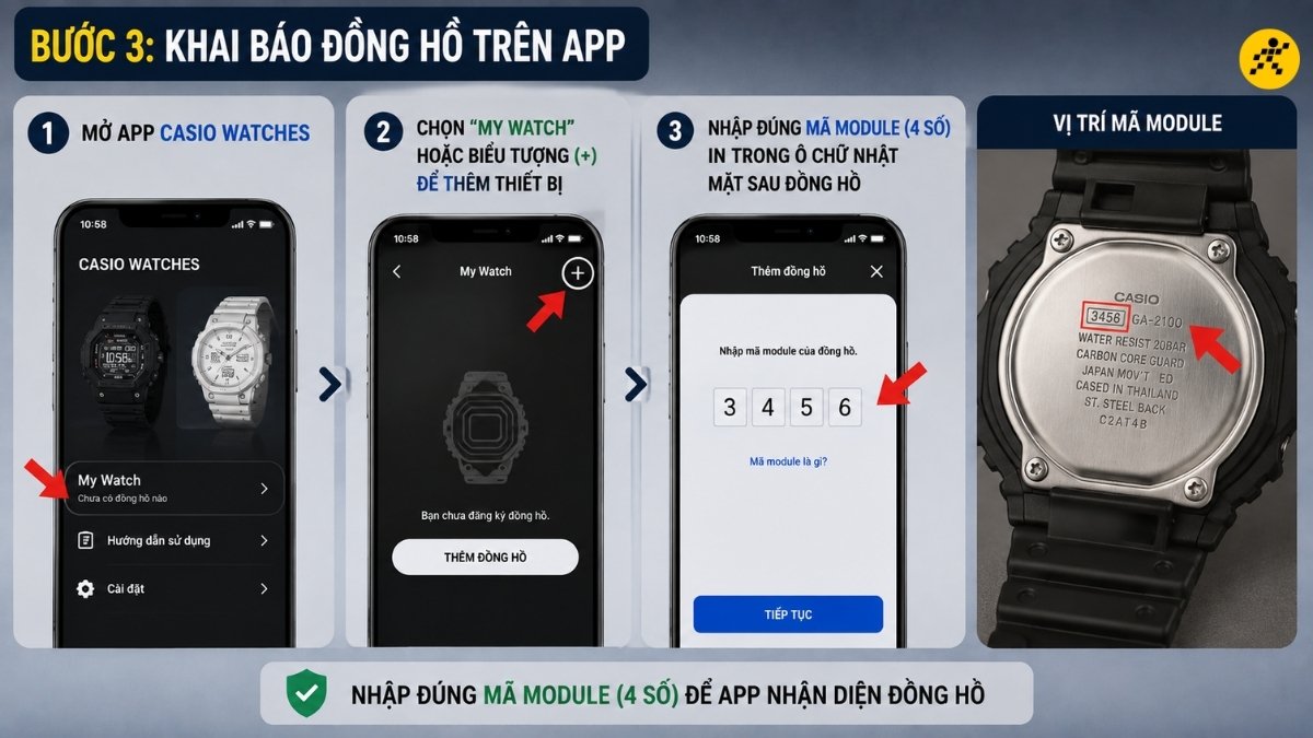 Khai b&aacute;o đồng hồ tr&ecirc;n App