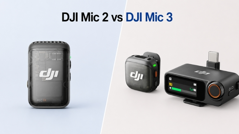 DJI Mic 3 gọn nhẹ hơn rõ, DJI Mic 2 cho cảm giác điều khiển quen thuộc hơn DJI Mic 3 gọn nhẹ hơn rõ, DJI Mic 2 cho cảm giác điều khiển quen thuộc hơn
