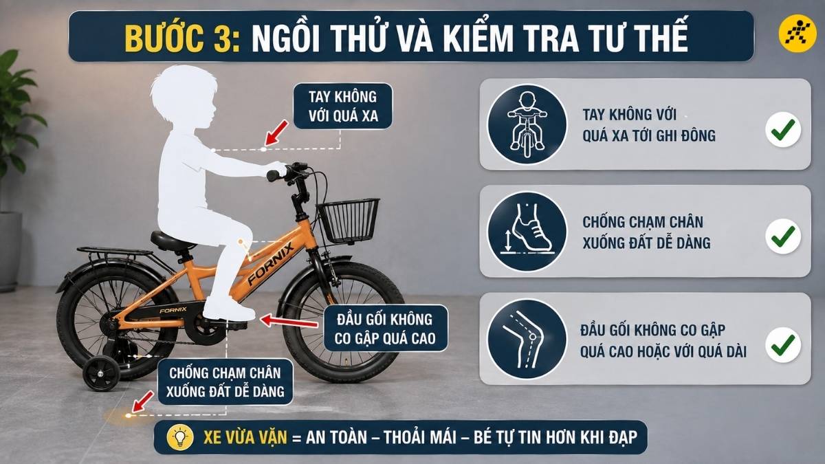 Ngồi thử và kiểm tra tư thế Ngồi thử và kiểm tra tư thế