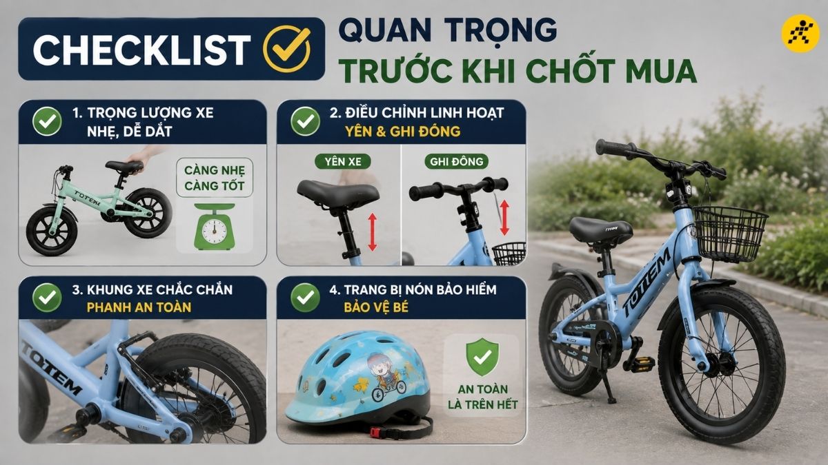 Checklist quan trọng trước khi chốt mua xe đạp Checklist quan trọng trước khi chốt mua xe đạp