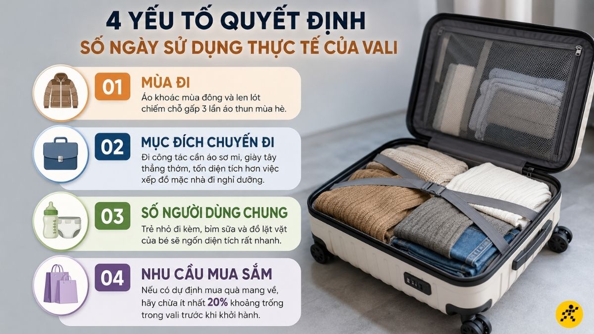 4 yếu tố quyết định số ngày sử dụng thực tế của vali 4 yếu tố quyết định số ngày sử dụng thực tế của vali