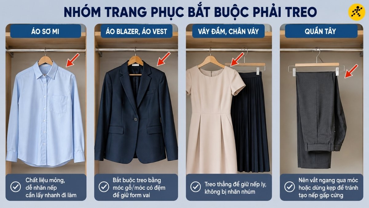 Nhóm trang phục bắt buộc phải treo