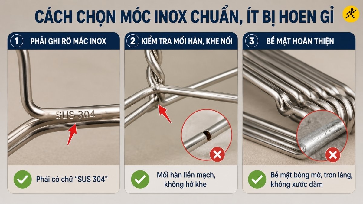 Cách chọn móc Inox chuẩn