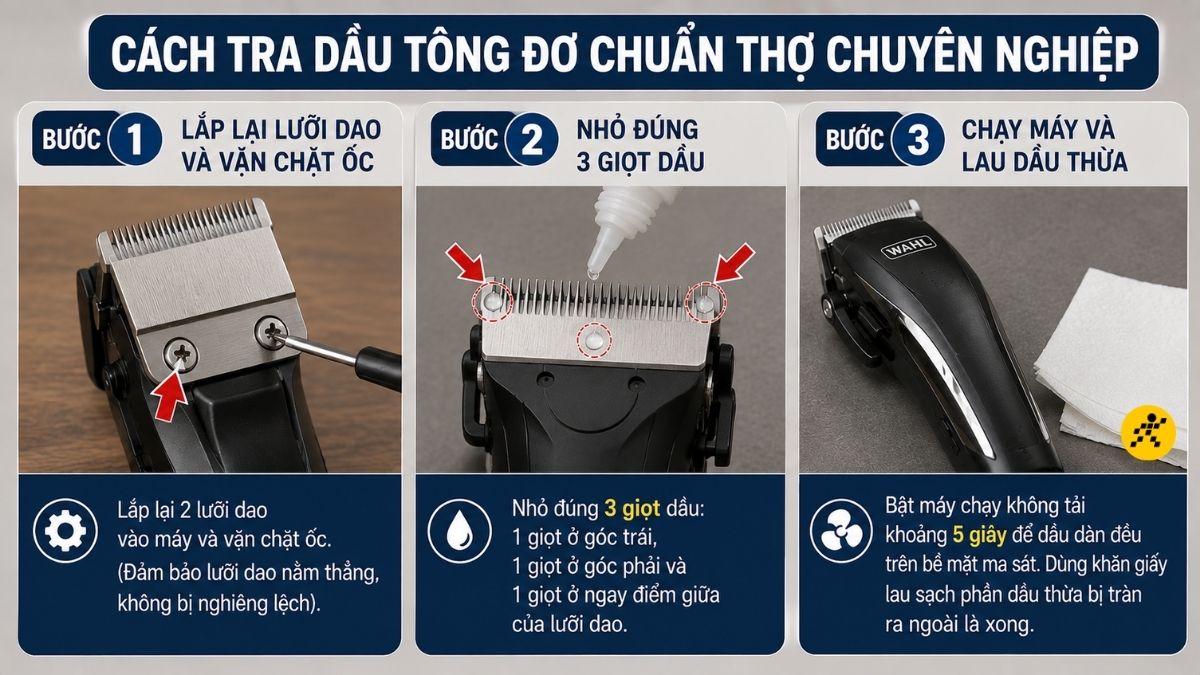 Cách tra dầu chuẩn thợ chuyên nghiệp Cách tra dầu chuẩn thợ chuyên nghiệp