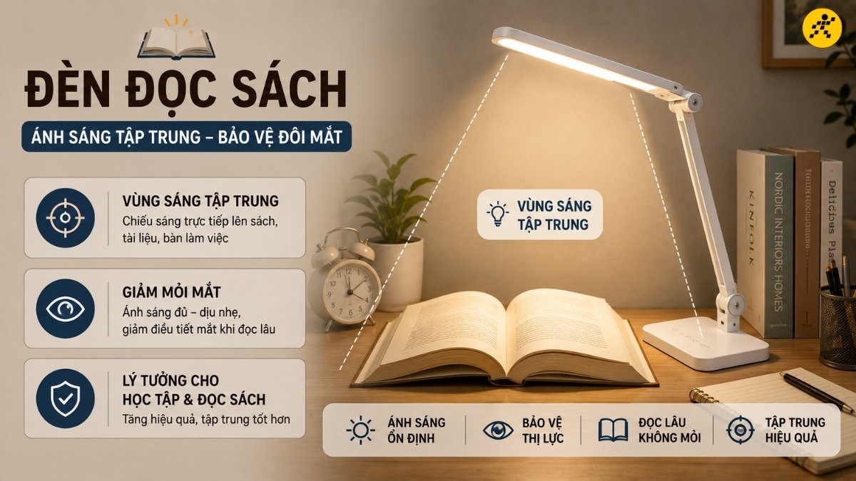 Đèn đọc sách là loại đèn chiếu sáng tác vụ chuyên dụng