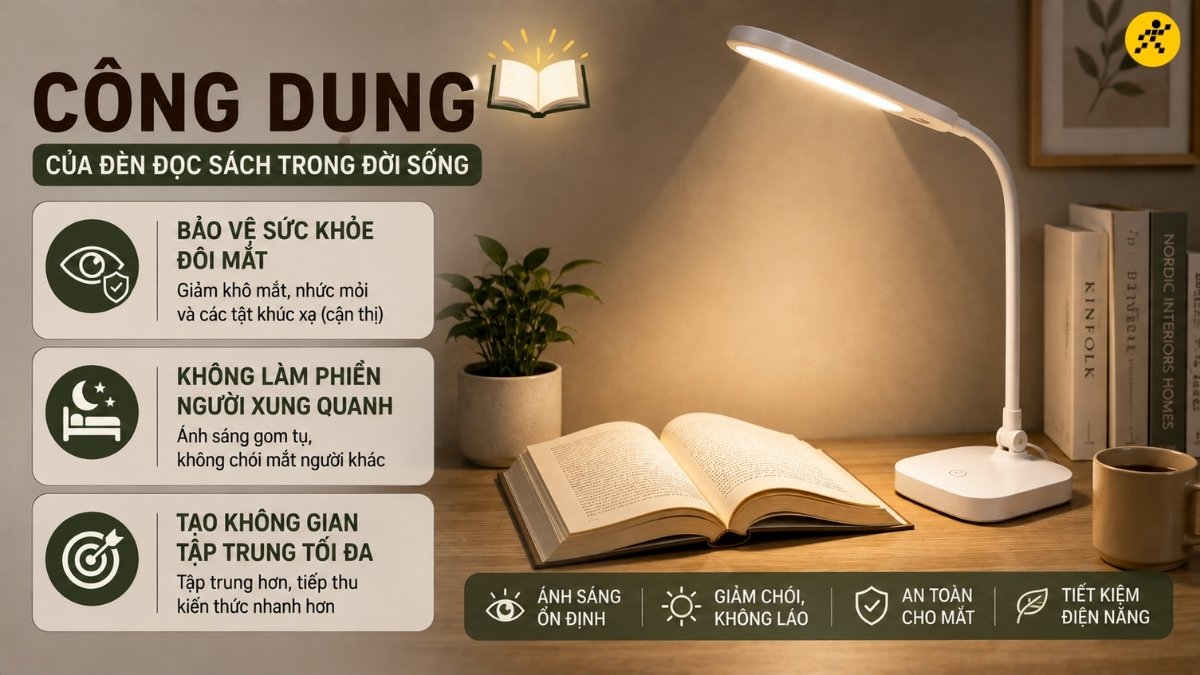Công dụng của đèn đọc sách
