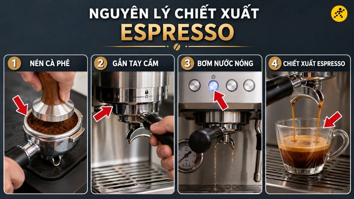 Nguyên lý chiết xuất Espresso