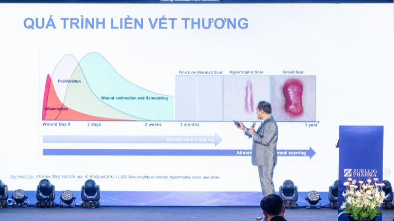 Báo cáo viên trình bày nội dung chuyên môn về quá trình liền vết thương, góp phần cập nhật thêm kiến thức thực tiễn cho dược sĩ trong quá trình tư vấn tại nhà thuốc. Báo cáo viên trình bày nội dung chuyên môn về quá trình liền vết thương, góp phần cập nhật thêm kiến thức thực tiễn cho dược sĩ trong quá trình tư vấn tại nhà thuốc.