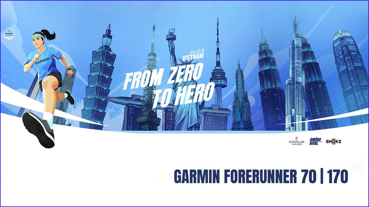 Garmin Forerunner 70 | 170 Mới Ưu Đãi Cực Sốc, Đồng Hành Cùng Garmin Run Viet Nam 2026
