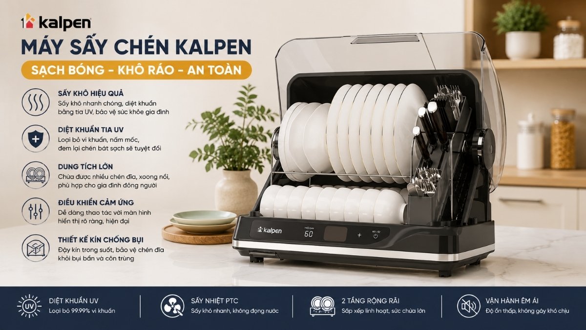 Máy sấy chén Kalpen