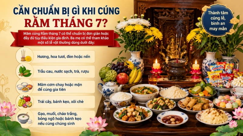 Lưu ý khi chuẩn bị mâm cúng rằm tháng 7 Lưu ý khi chuẩn bị mâm cúng rằm tháng 7